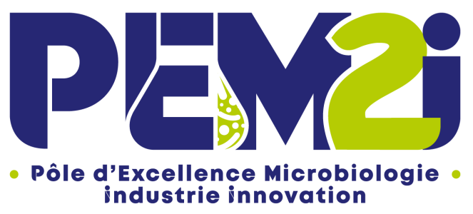 Logo du Pole d'Excellence Microbiologie Industrie Innovation Aurillac Cantal France (PEM2i)